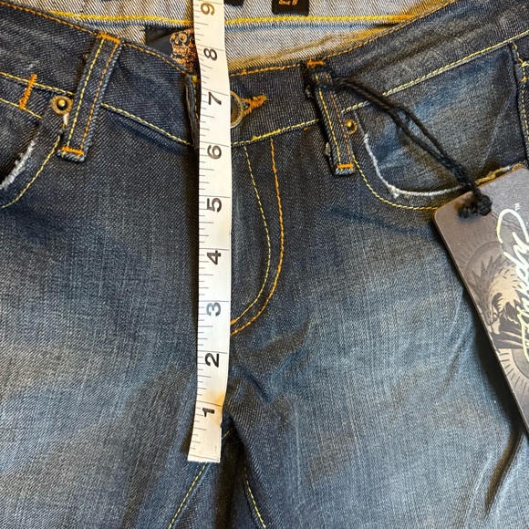 Ed Hardy low rise, bootcut, skull embroidered women's Jeans - Picture 7 of 8